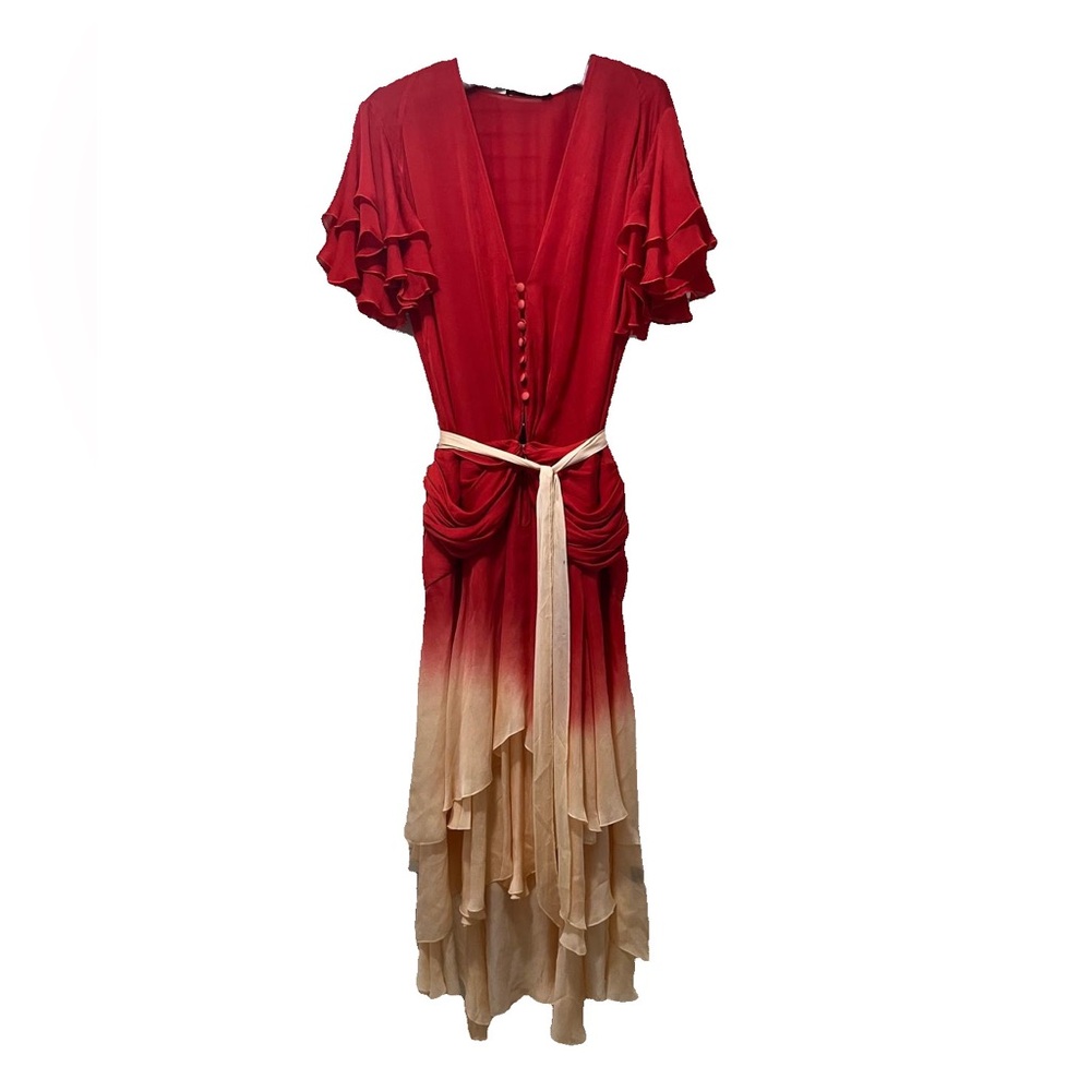 Roberto Cavalli 2006 ombré silk midi dress